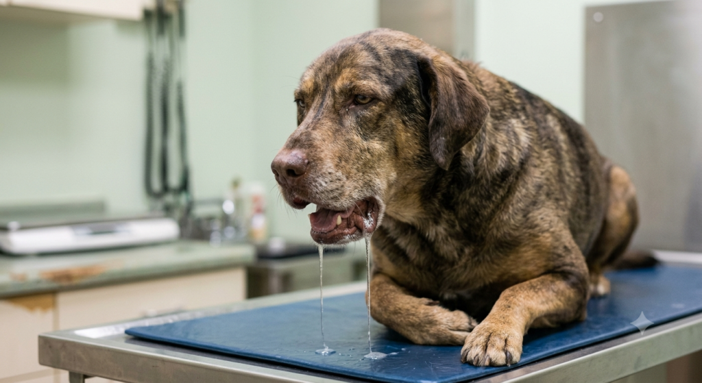 Furious dog symptoms of rabies with dilated pupils
