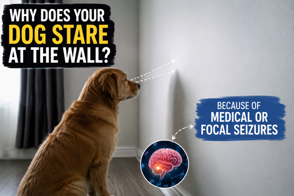 Why Does Your Dog Stare at the Wall because of medical or focal seizures